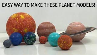 HOW TO MAKE PLANETS OF THE SOLAR SYSTEM FOR SCIENCE PROJECTS & AEROSPACE EXHIBITIONS - EASY WAY!!!