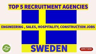 TOP 5 RECRUITMENT AGENCY IN SWEDEN | #2025  #europe #jobseekers