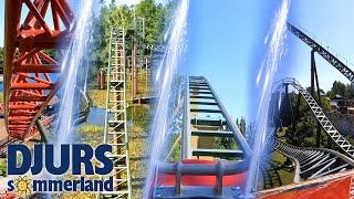 All Roller Coasters at Djurs Sommerland | 4K Onride POV