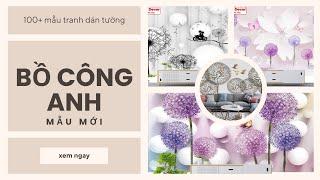 100 +Tranh dán tường phòng ngủ mẫu hoa bồ công anh mới nhất 2023