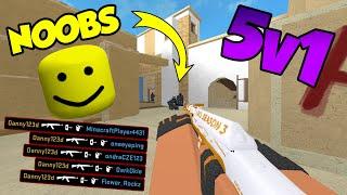 Danny123d vs 5 NOOBS (Counter Blox)