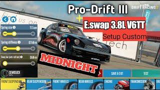 carx drift racing 2 midnight pro-drift III&engine swap 3.8L V6TT setup(custom)