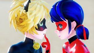 【MMD Miraculous】Kiss Me【Ladybug×Chat Noir】【60fps】