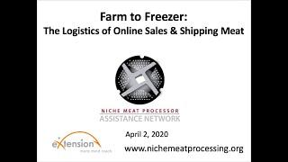 NMPAN Webinar: Farm to Freezer: The Logistics of Online Sales & Shipping Meat