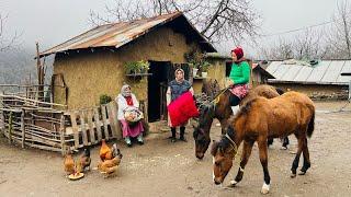 Village Life in Iran: Sewing a Mattress for Grandma & Cooking Eggplant Dolma