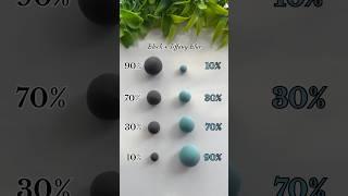 Black + Tiffany Blue, Satisfying Colour Mix! #shorts #colormixing #colour #satisfying #clay #fyp