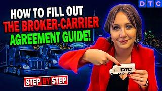 How to fill out the broker-carrier agreement guide! Initial setup with brokers.