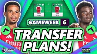 WILDCARD ACTIVE? MY FPL GAMEWEEK 6 TRANSFER PLANS! | Fantasy Premier League 24/25