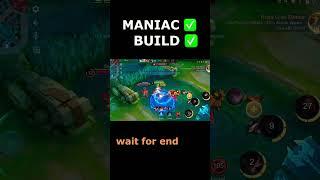 ALDOUS BUILD  MANIAC BUILD  #mobilelegends #mobalegends #mlbb #ml