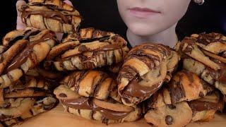 ASMR Nutella Chocolate Chip Cookie Croissants Dessert Mukbang | Eating Sounds 먹방