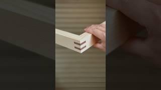 How to Reinforce a Miter Joint with Two Splines (Hand Tools Only)  #shorts #woodworking #diy