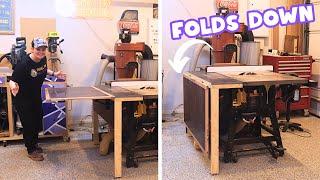 Building a Fold Down Outfeed Table for a Sawstop Contractor Saw | Easy DIY