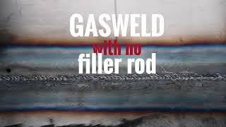 Gas weld with no filler rod. Soudure au chalumeau sans métal d'apport.