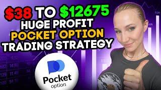 Pocket Option Trading tutorial for beginners | Binary Options Huge Profit $38 to $12675