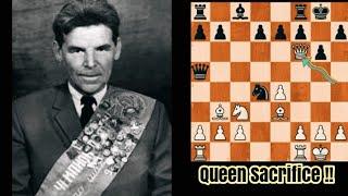 The Greatest Sacrifice of a Queen in Chess | Nezhmetdinov vs Chernikov 1962