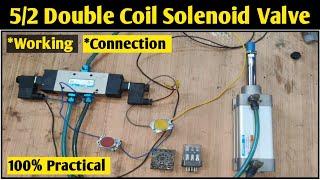 5/2 Double Solenoid Valve Working and Connection! Double Coil Solenoid Valve Working