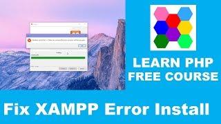 Learn PHP - Tips & Tricks | How To Fix XAMPP Install Error