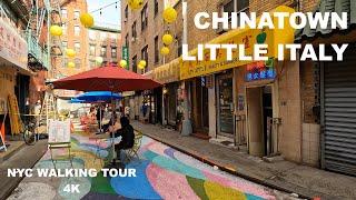 NEW YORK CITY Walking Tour (4K) CHINATOWN - LITTLE ITALY