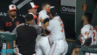 Chris Davis and Brandon Hyde go at each other in the dugout, a breakdown