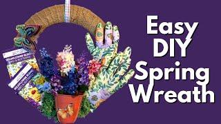 Easy DIY Spring Wreath | Dollar Tree Wreath | DIY Wreath