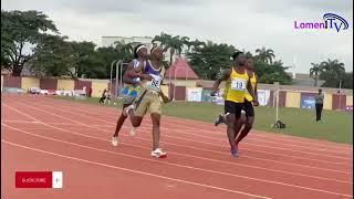 Men’s 100m final. African University games. Adeyemi Faruk  wins  UNILAG 2024.