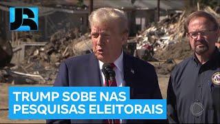 Eleições nos EUA: Donald Trump sobe nas pesquisas, e Kamala Harris viaja por estados decisivos