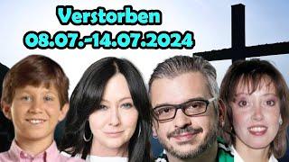 Trauer um Berühmtheiten, die in der Woche vom 08.07. bis 14.07.2024 gestorben sind.