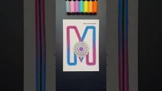 Drawing creative “M” with Posca Marker! #drawing #satisfying #shorts #poscamarkers