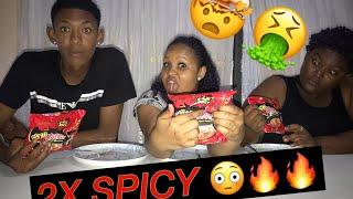 2X SPICY NOODLE CHALLENGE*I Cried*