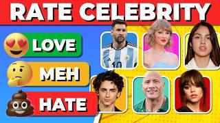 RATE CELEBRITIES | Tier List Celebrities | Rate Famous Peaple