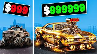 $1 to $1,000,000 Hot Wheels Cars in GTA 5