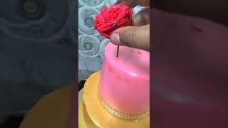 Beautiful Shimmer Cake Decoration idea #shorts #youtubeshorts #cake