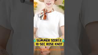 Summer Soirée Ready: The 10-Second Rose Knot That's Breaking TikTok! #grwm #beauty #ootd #party