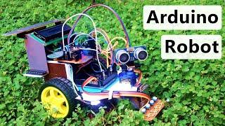 DIY Arduino Robot Car Bluetooth + Ultrasonic + IR | DIY Arduino Obstacle Avoiding Car with Bluetooth