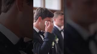 A Groom’s Precious First Look At The Bride #wedding #weddingshorts