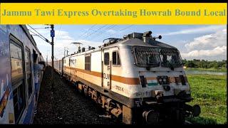 Jammu Tawi - Kolkata Express Overtaking Barddhaman Howrah Local.. 