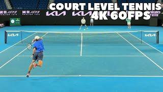 Flat vs Spin | De Minaur & Fokina Court Level Practice Points 2024 (4K 60FPS)