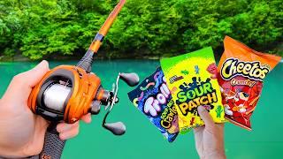 Gas Station FOOD Fishing Challenge!