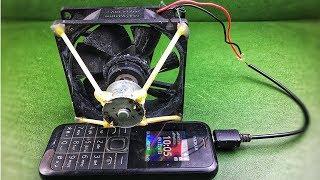 How to make mini self running machine generator mobile charging using dc motor with fan pc 12 volts