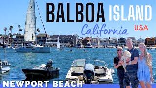 Balboa Island  Newport Beach California  Walking Path - Ferry Ride - Frozen Bananas