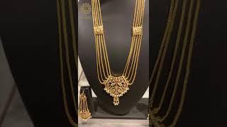 Gold Plated Red Chandan Haar With Matching Earing Absolutely Gorgeous Long Haar To Compliment