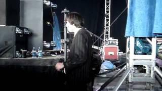 Suprefan Beatle Bob dances at Elvis Costello