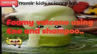 Eno with shampoo foamy valcano.... namir kids science lab...