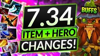 NEW PATCH 7.34! EVERY ITEM and HERO CHANGE (So many buffs!) - Dota 2 Update Guide (Part 1)