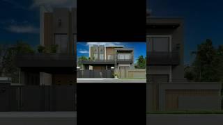 50 Foot Front Design | Most Beautiful Elevation 3d #ytshorts #elevation