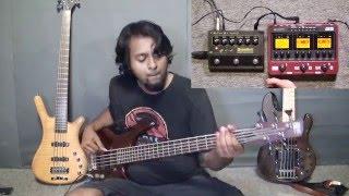 Sansamp Bass Driver Programmable & Zoom B3 Multi-effects Bass Pedal Demo by Naresh Nathan (Slain)