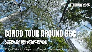 Condo Tour around Bonifacio Global City (BGC) Philippines - FEB 2025