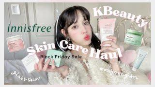 KBeauty Skincare unboxing Haul Innisfree Review  cherry blossom, green tea, Jeju Tangerine