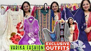 Varika Fashion Brings You Stunning Cotton Ajrak Suits and Dazzling Party Wear Cum Festive Suits.