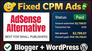 Google AdSense Alternative In 2025 | Fixed CPM & €7136+ Earning Proof